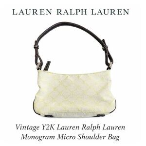 Vintage Y2K Lauren Ralph Lauren Monogram Micro Shoulder Bag